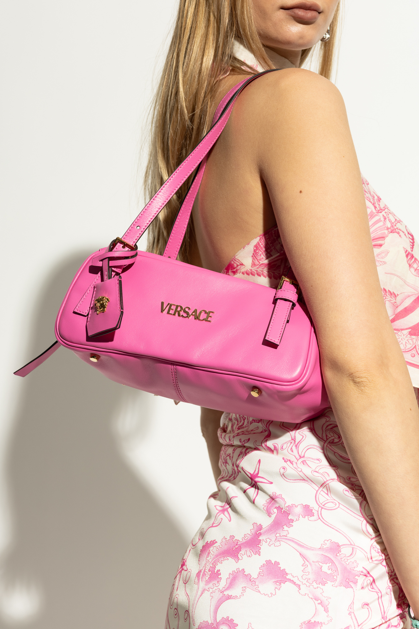 Pink Shoulder bag with logo Versace - Vitkac France